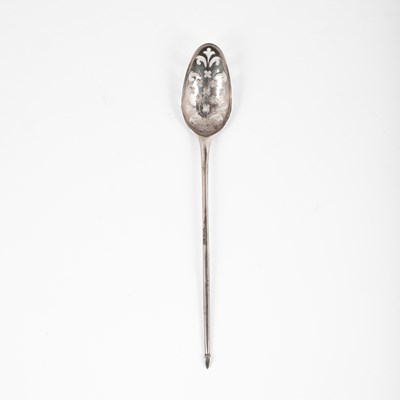 Lot 13 - A George II silver mote spoon