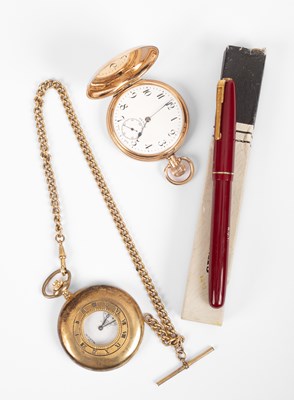 Lot 258 - A 9ct gold cased full-hunter pocket watch