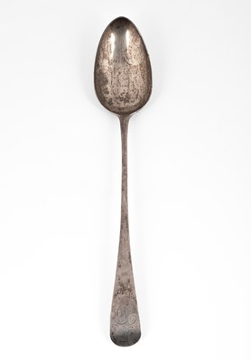 Lot 17 - A George III Old English pattern silver basting spoon