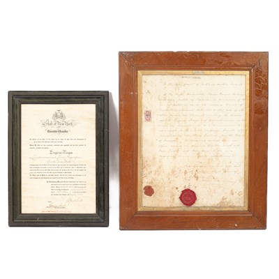 Lot 724 - [Irish Interest, Two framed documents relating to Eugene Magee]