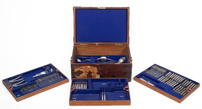Lot 29 - A silver part table service
