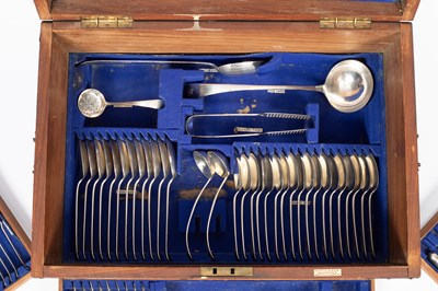 Lot 29 - A silver part table service
