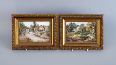 Lot 751 - Two Royal Worcester porcelain plaques