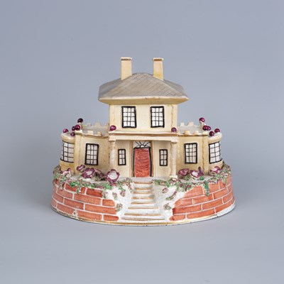 Lot 817 - A Staffordshire model of a cottage