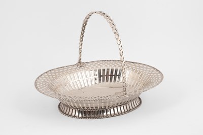 Lot 68 - A George II oval silver cake basket