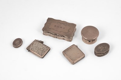 Lot 94 - A collection of silver boxes and vesta cases