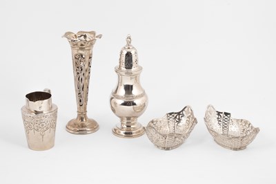 Lot 62 - A silver sugar caster