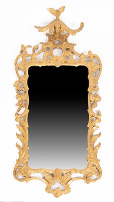 Lot 875 - A George II gilt gesso and gilt-wood wall mirror