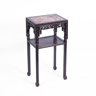 Lot 594 - A late 19th Century Chinese hardwood occasional table