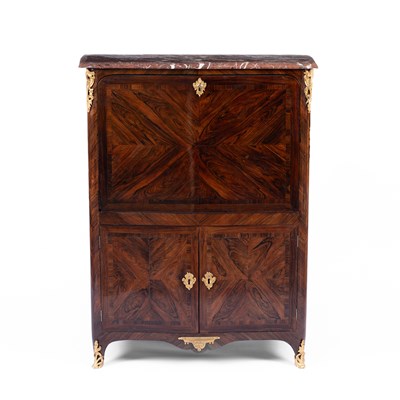 Lot 878 - An 18th Century French rosewood secrétarie à abbatant
