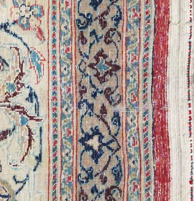 Lot 332 - A fine part silk 'Habibian' Nain rug