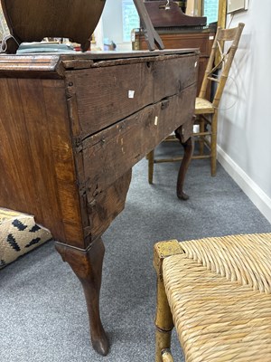 Lot 340 - A George I and later walnut lowboy
