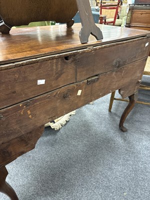 Lot 340 - A George I and later walnut lowboy