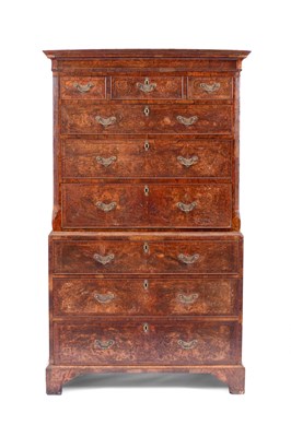 Lot 342 - A George III ash and burr ash chest on chest