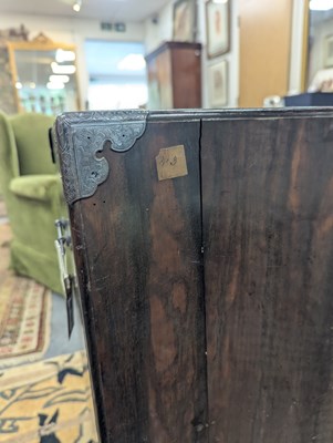 Lot 280 - A small Chinese export calamander framed chest on stand