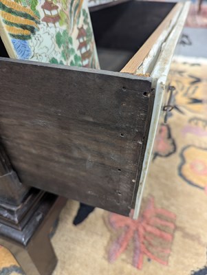 Lot 280 - A small Chinese export calamander framed chest on stand