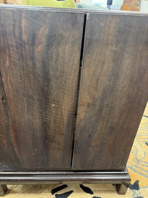 Lot 280 - A small Chinese export calamander framed chest on stand