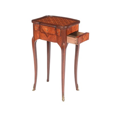 Lot 350 - A 19th Century French walnut and marquetry side table