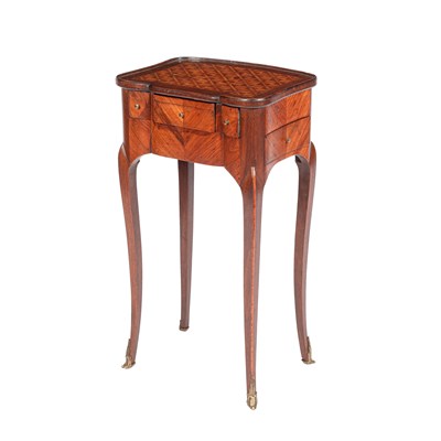 Lot 350 - A 19th Century French walnut and marquetry side table