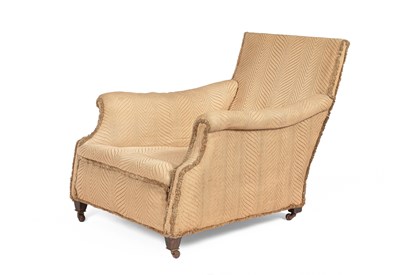 Lot 359 - A Howard style upholstered deep seated armchair