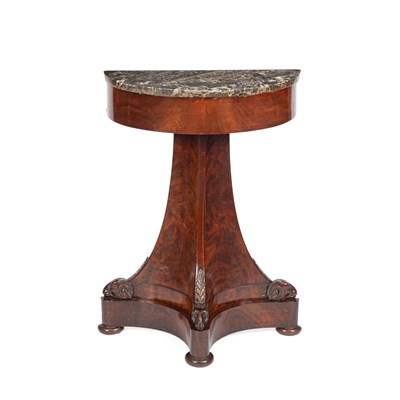 Lot 362 - An Empire style bowfront console table