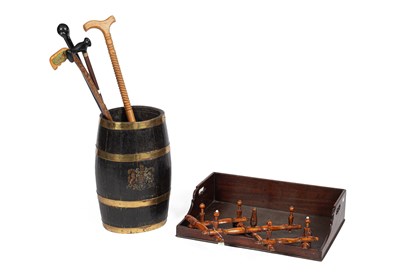 Lot 363 - A coopered oak stick stand