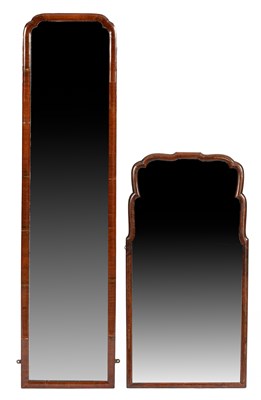 Lot 365 - Two 18th Century style walnut mirrors