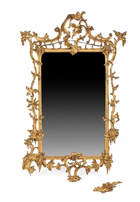Lot 368 - A George III Rococo giltwood mirror