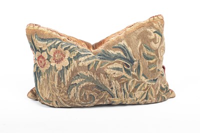 Lot 692 - A tapestry fragment cushion