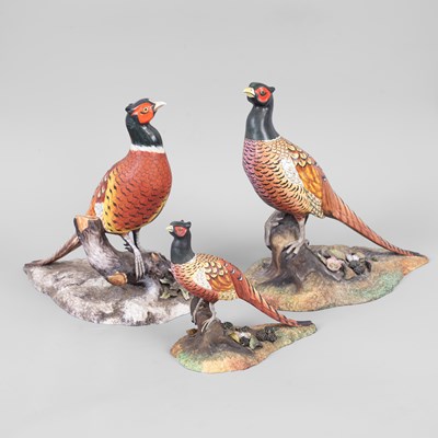 Lot 272 - Three Royal Crown Derby pheasants