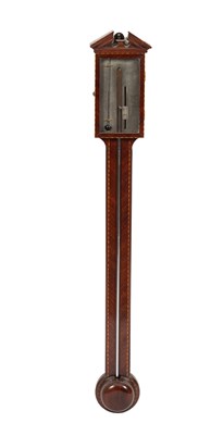 Lot 417 - A George III mahogany stick barometer