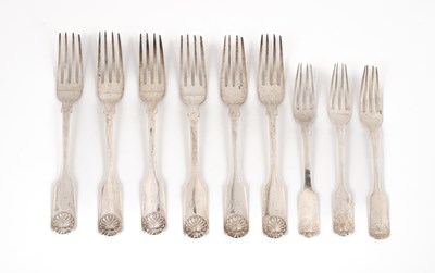 Lot 69 - A provincial part canteen of silver flatware