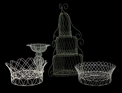 Lot 895 - Celestino Valenti, two wirework baskets