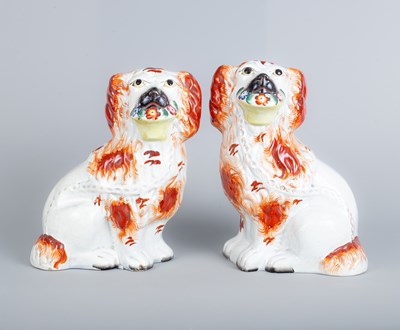 Lot 813 - A pair of Staffordshire dogs