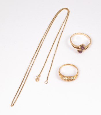 Lot 155 - A collection of yellow metal jewellery
