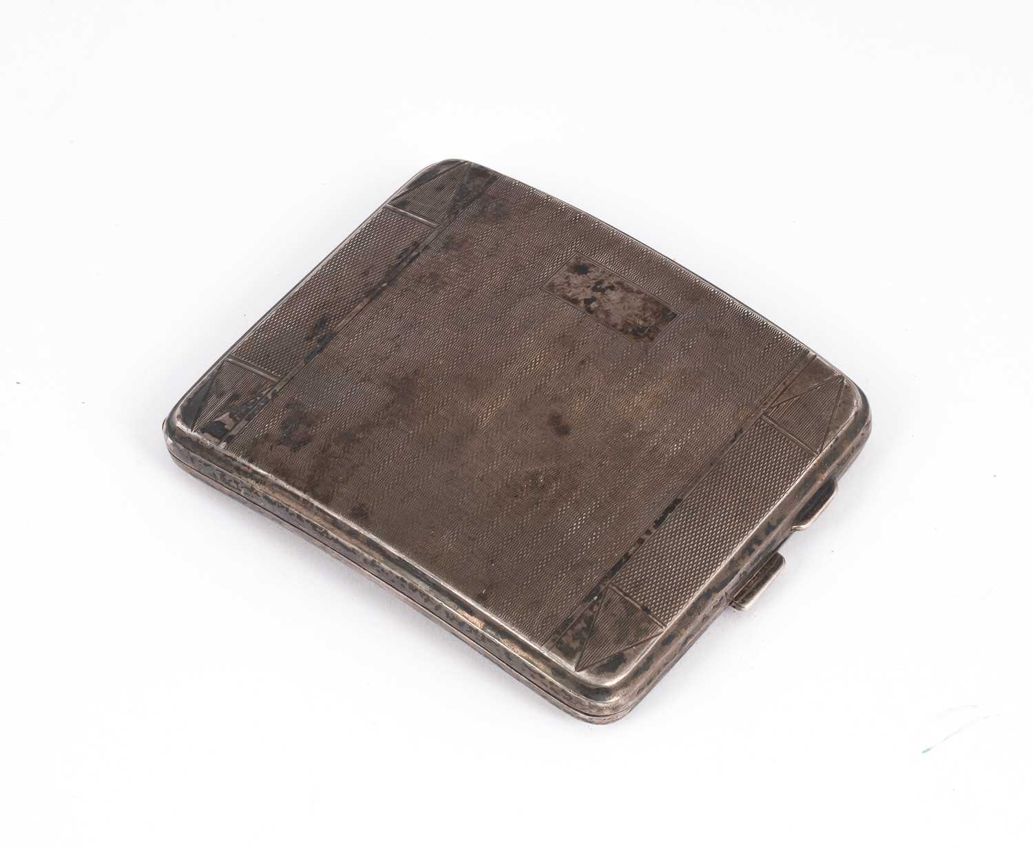 Lot 13 - A George V silver cigarette case