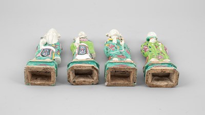 Lot 284 - Eight Chinese famille rose Daoist immortals
