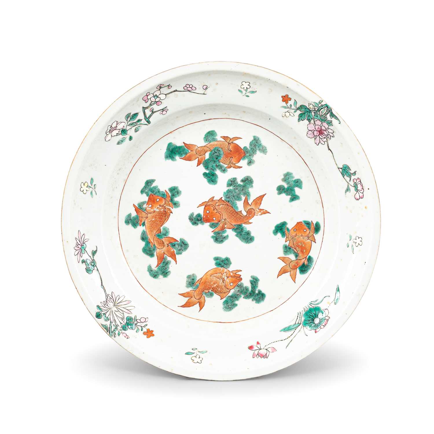 Lot 286 - A large Chinese famille rose circular dish
