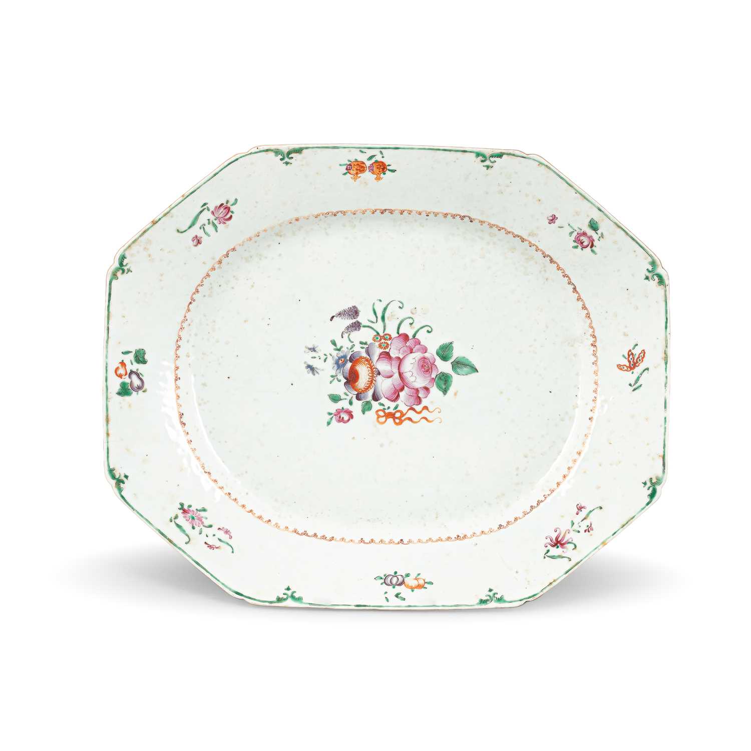 Lot 289 - A large Chinese export famille rose platter