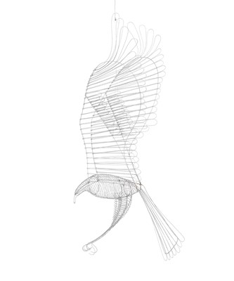 Lot 338 - Celestino Valenti, a wirework sculpture of a bird