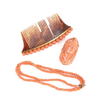 Lot 49 - A collection of 19th Century coral jewellery