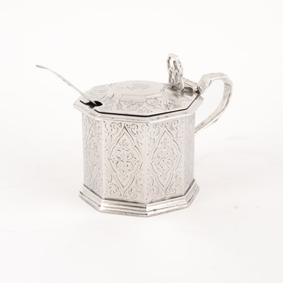 Lot 137 - A Victorian octagonal silver mustard pot