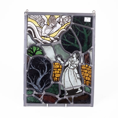 Lot 508 - A small stained glass panel