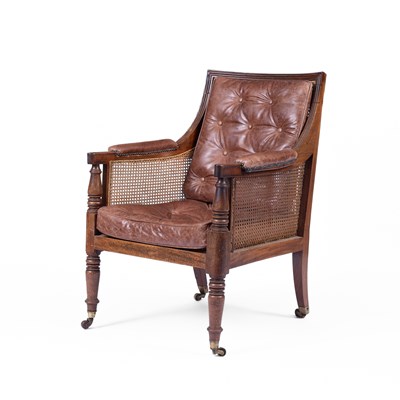 Lot 861 - A Regency mahogany bergère chair