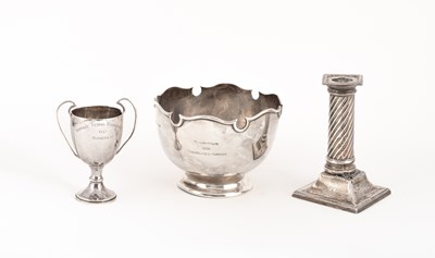 Lot 143 - A silver rose bowl