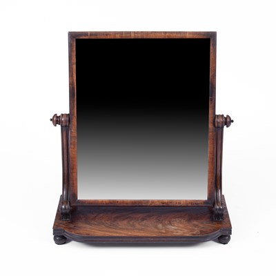 Lot 867 - A Regency figured toilet mirror