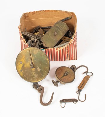 Lot 399 - A collection of brass and metal balance scales