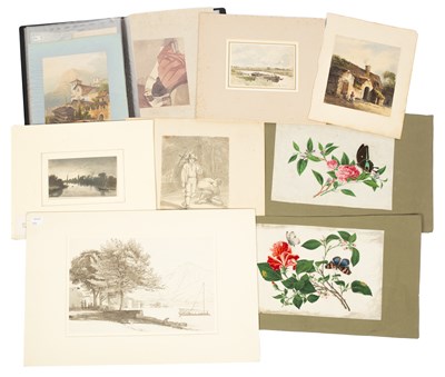 Lot 550 - A quantity of unframed watercolours