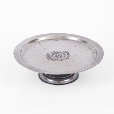 Lot 888 - A small pewter footed tazza