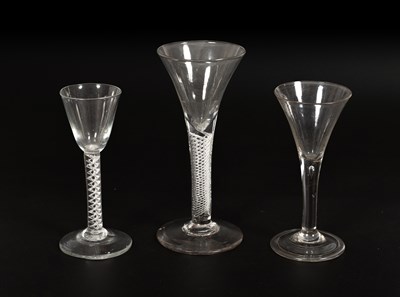 Lot 310 - Three English wine glasses